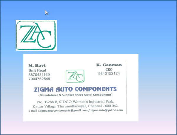 Zigma Auto Components Contact Details